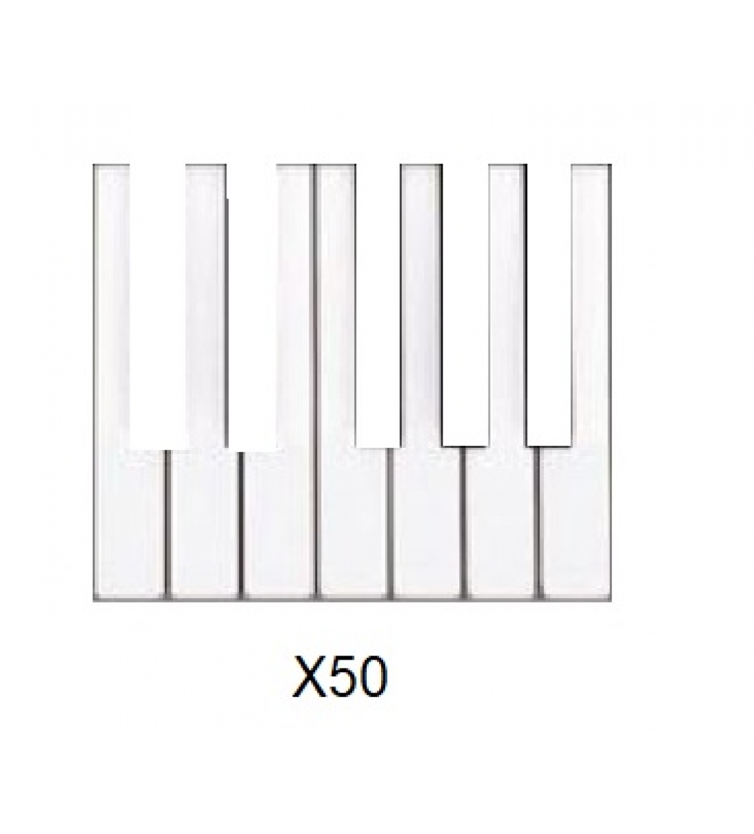 Kit tasti per Korg X50, 12 tasti da Do a Si [B027KG507]