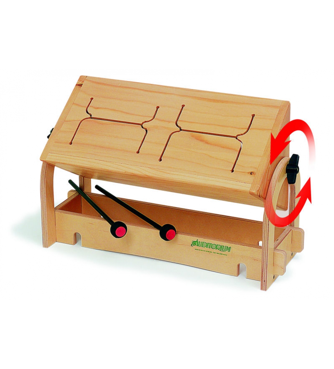 Piramidot Strumento a percussione a più toni suddivisi sulle tre facce, facilmente raggiungibili per la rotazione dello strumento