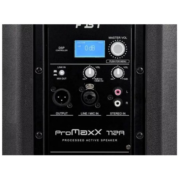 ProMaxX 112A La copertura in robusto nylon realizzata su misura per i diffusori FBT JMaxX e PROMaxX 112A e 114A prolunga la durata della vita della tua strumentazione PA