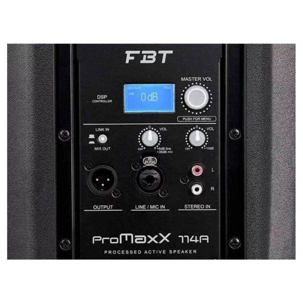 ProMaxX 114A La copertura in robusto nylon realizzata su misura per i diffusori FBT JMaxX e PROMaxX 112A e 114A prolunga la durata della vita della tua strumentazione PA