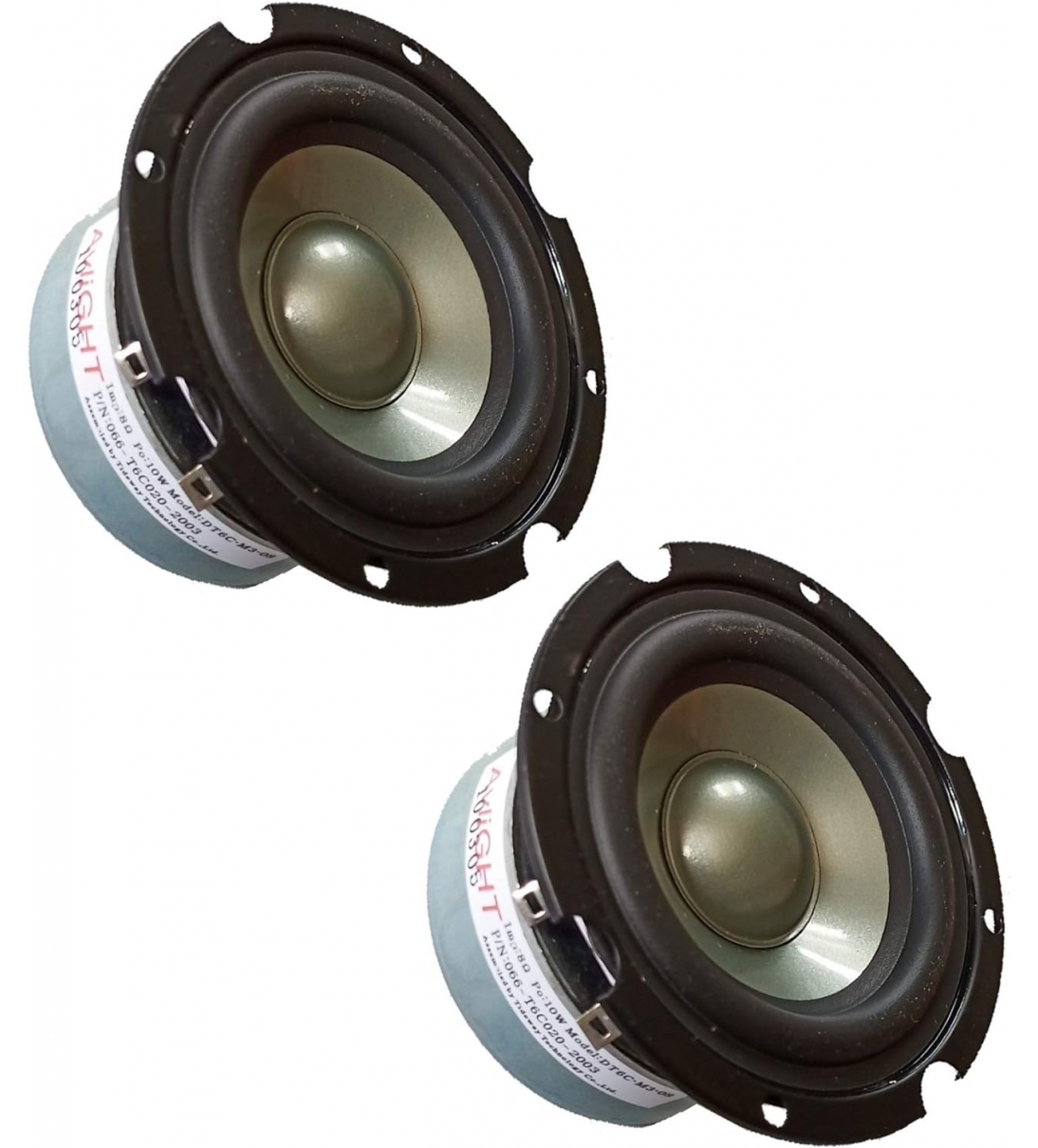 COPPIA MIDRANGE WOOFER 3" 9 CM METALLO 8 Ohm MIDWOOFER 60WX2 RICAMBI CASSE medi 76 MM