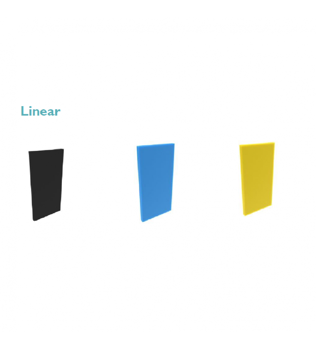 Pannelli Fonoassorbenti Linear 100x100x1cm  Densità 30 kg/mc nero,azzurro,giallo