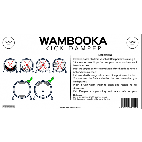 Kick Damper – Kit 4 Smorzatori per Pelle Grancassa