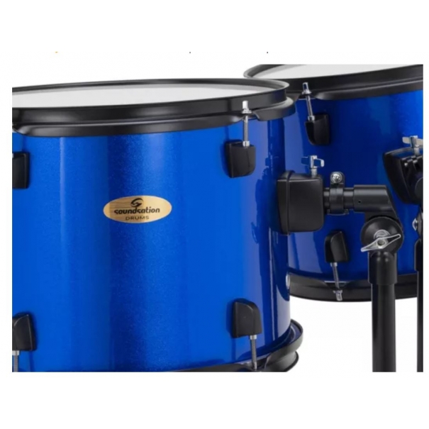 EDK22B-BL BATTERIA ACUSTICA CON HARDWARE E PIATTI METALLIC BLUE