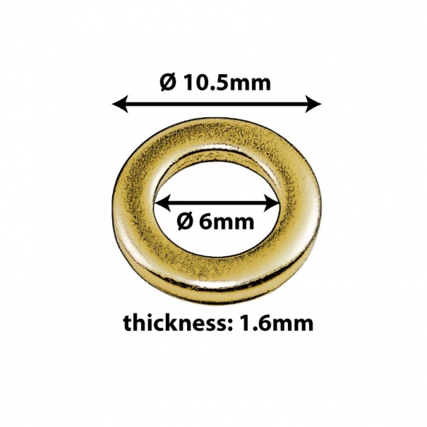 RONDELLA METALLO PER VITE TIRANTE - D'ORO (X20)