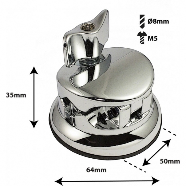 FISSAGGIO ROTONDA TOMTOM / TIMBAL BASE 50MM (X1) [SD-TB5]