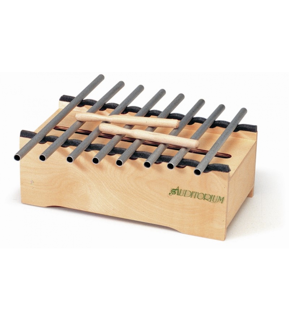 Cassa in legno, tubi in alluminio