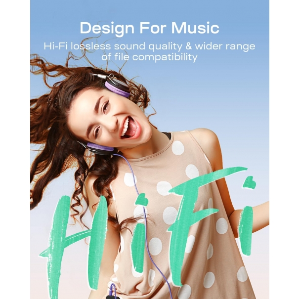 Lettore Musicale Bluetooth 64GB, Mini MP3 Sportivo Portatile con Clip, Suono HiFi Senza Perdita, Radio FM, Cronometro, Registratore, Contapassi, Ecc., con Auricolari, Bianco