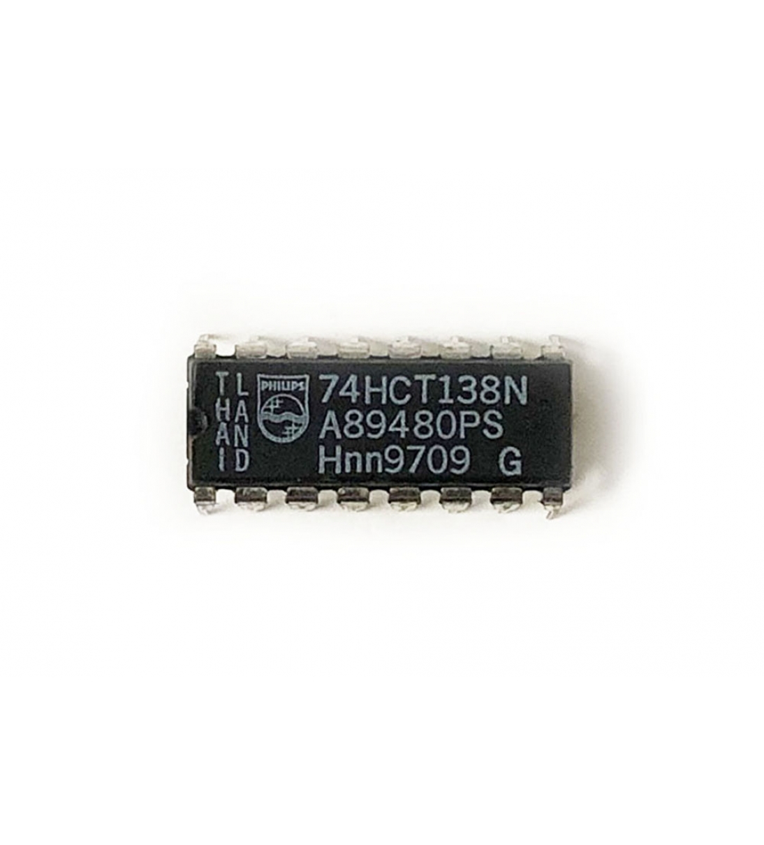 Circuito integrato, chip decodificatore/demultiplexer da 3 a 8 linee 74HCT138N, DIP a 14 pin