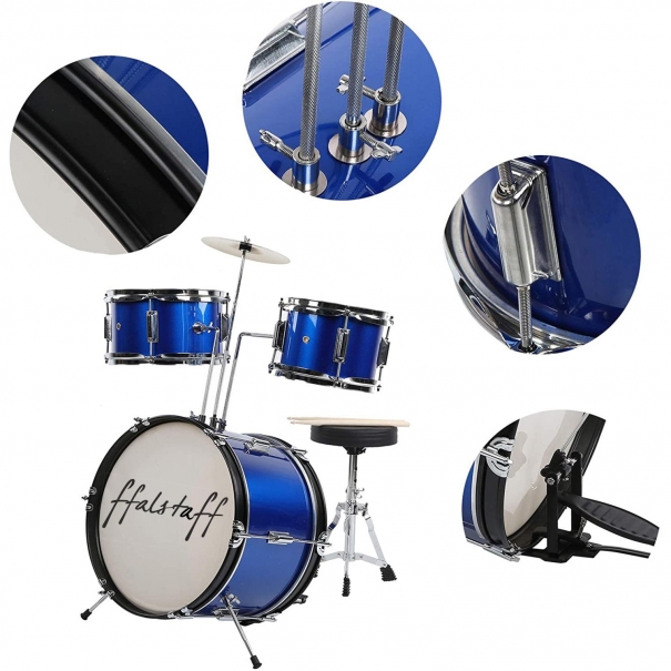 Batteria Baby 3 Pezzi Completa (Blu) [B005ff195041]