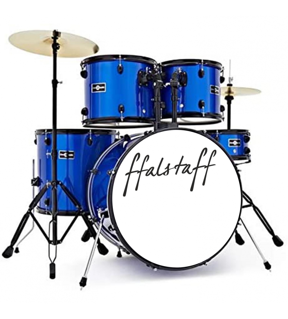 Batteria 5 Pezzi con Cassa da 22" (Metal Blue) [B005ff195071]