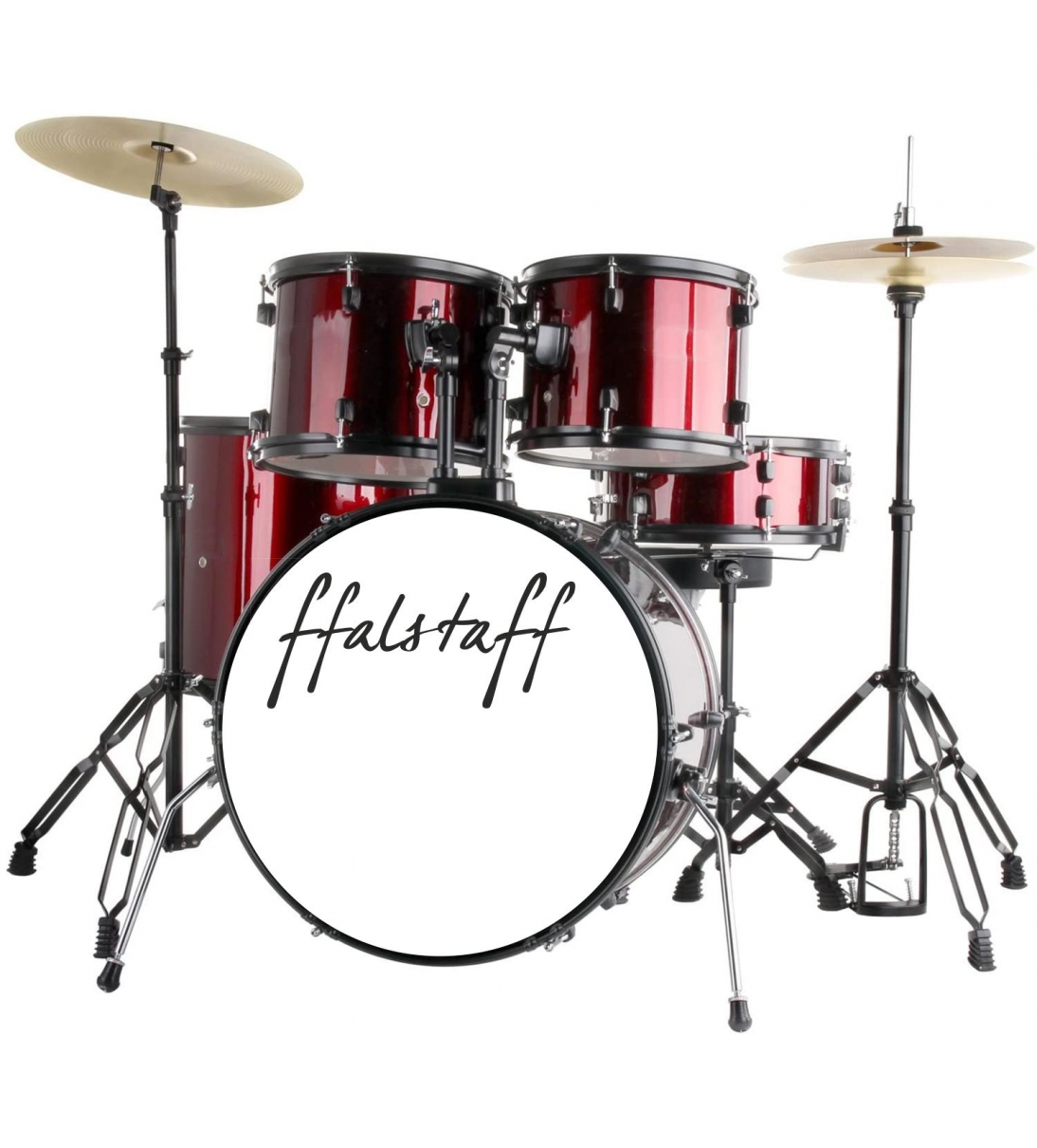 Batteria 5 Pezzi con Cassa da 22" (Wine Red) [B005ff195081]