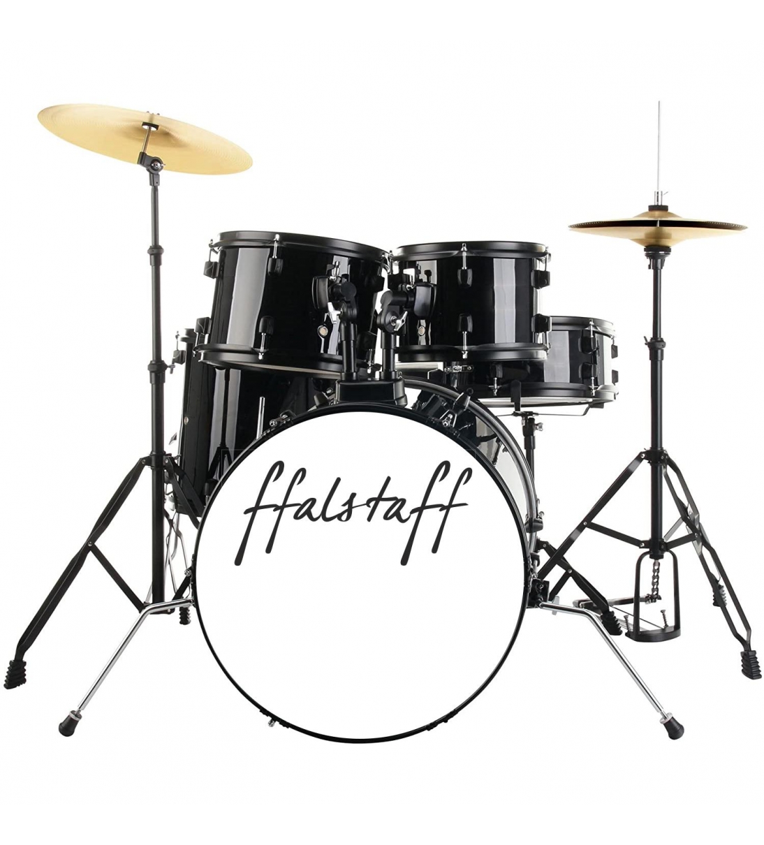 Batteria 5 Pezzi con Cassa da 22" (Nera) [B005ff195021]