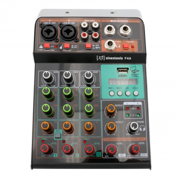 F4A Mixer 3 canali MP3 USB Bluetooth con Effetto Echo