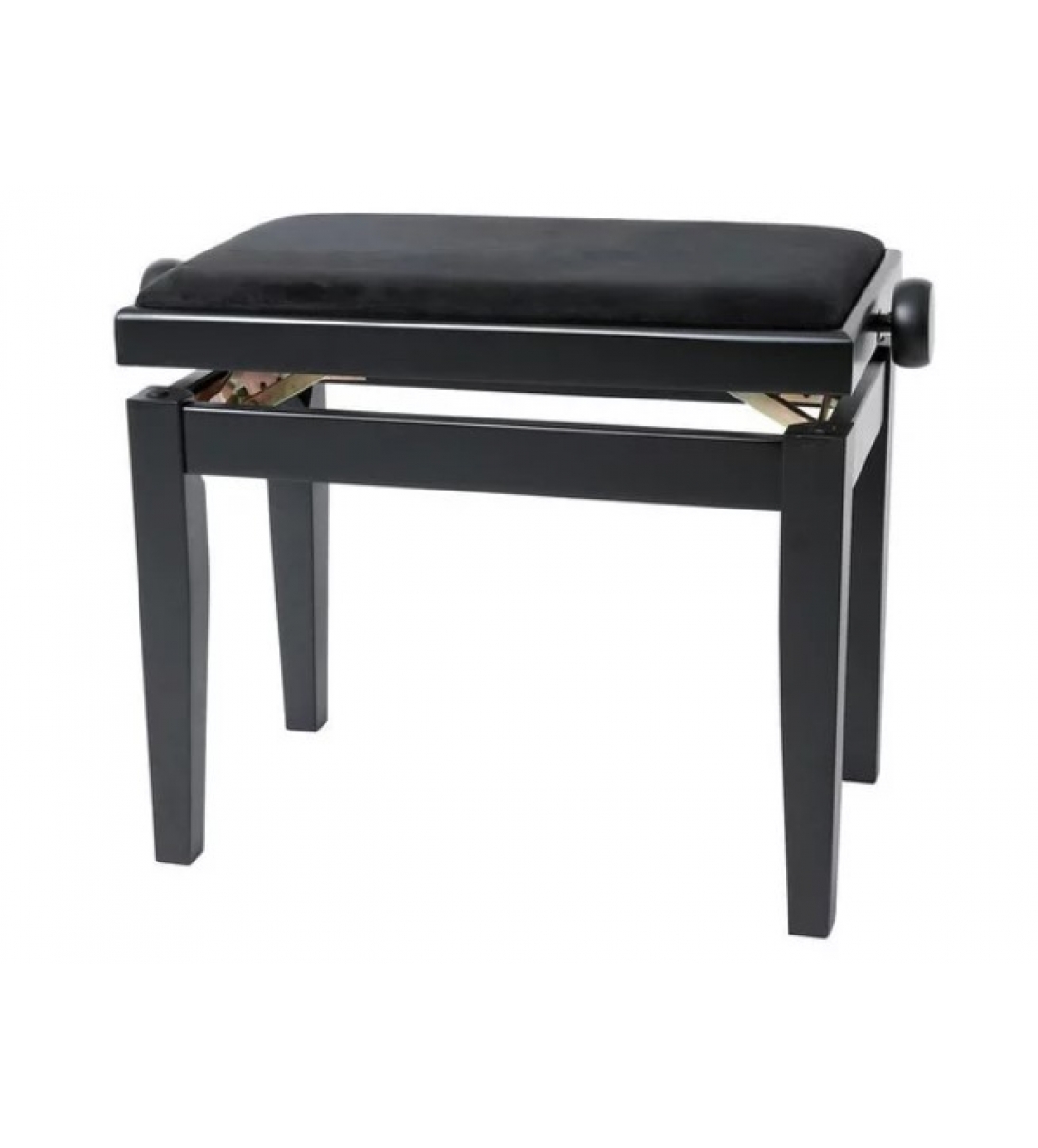Piano Bench Satin Black - PANCHETTA REGOLABILE PER PIANOFORTE NERO SATINATO