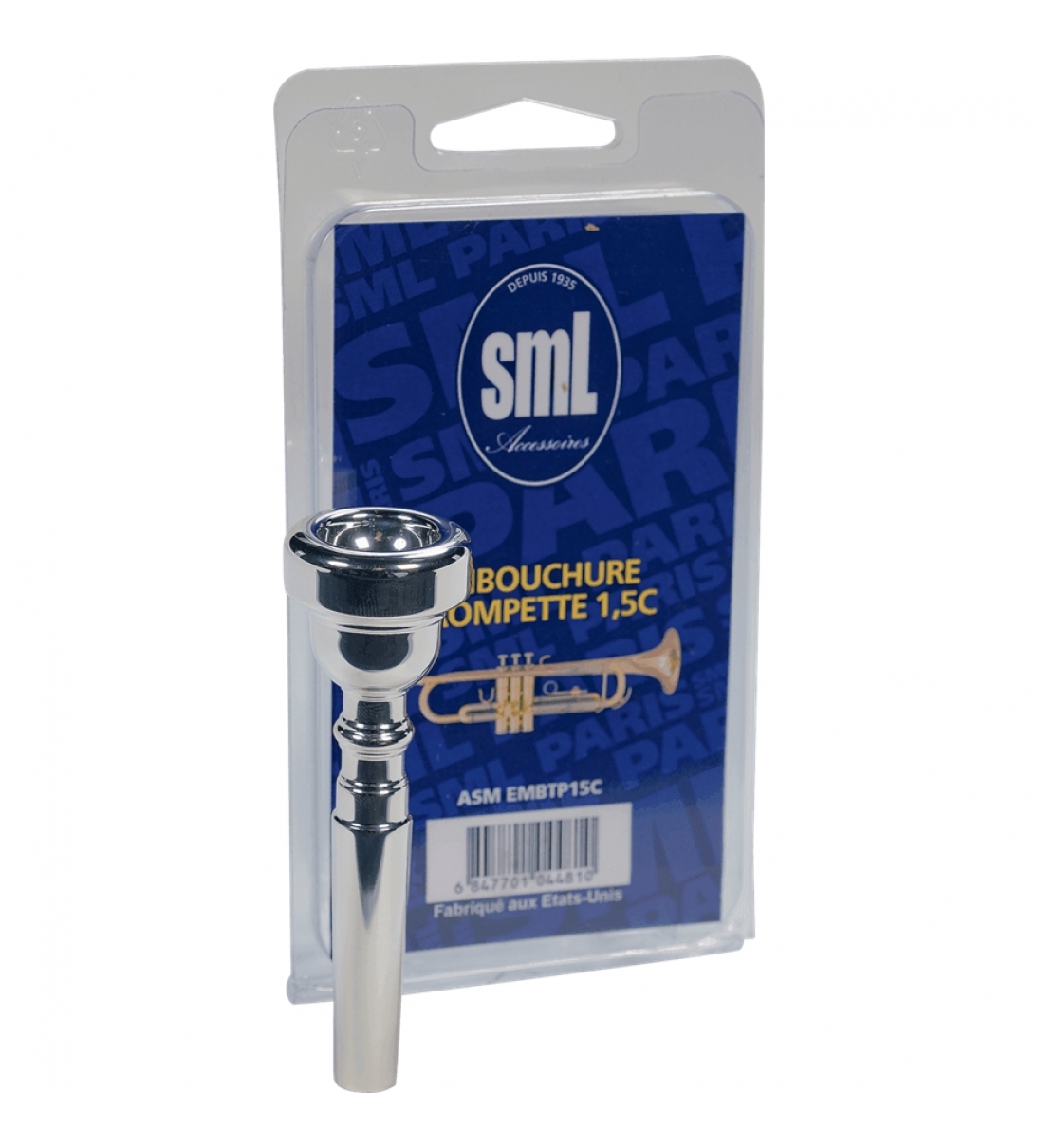 SML Paris - ASM EMBTP15C Bocchino argentato per tromba 1.5 C
