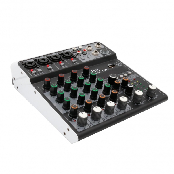 D6BY Mixer/Scheda Audio 4 canali MP3 USB Bluetooth con DSP 16 effetti 24 bit