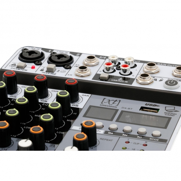 D4-BT Mixer/Scheda Audio 4 canali MP3 USB Bluetooth