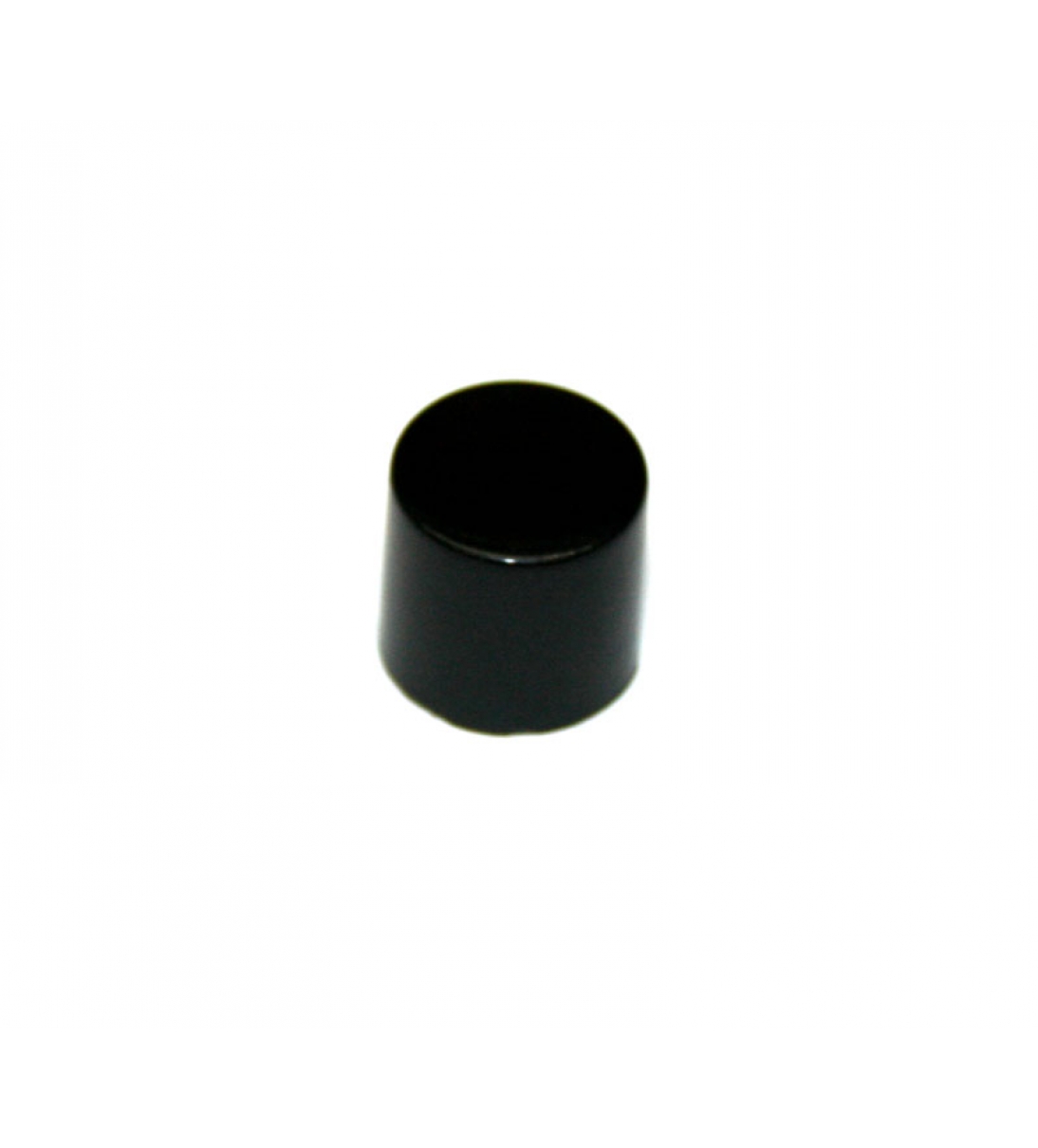 Cappuccio per interruttore di alimentazione, rotondo nero. Questo cappuccio per pulsante ha un diametro di 12 mm.