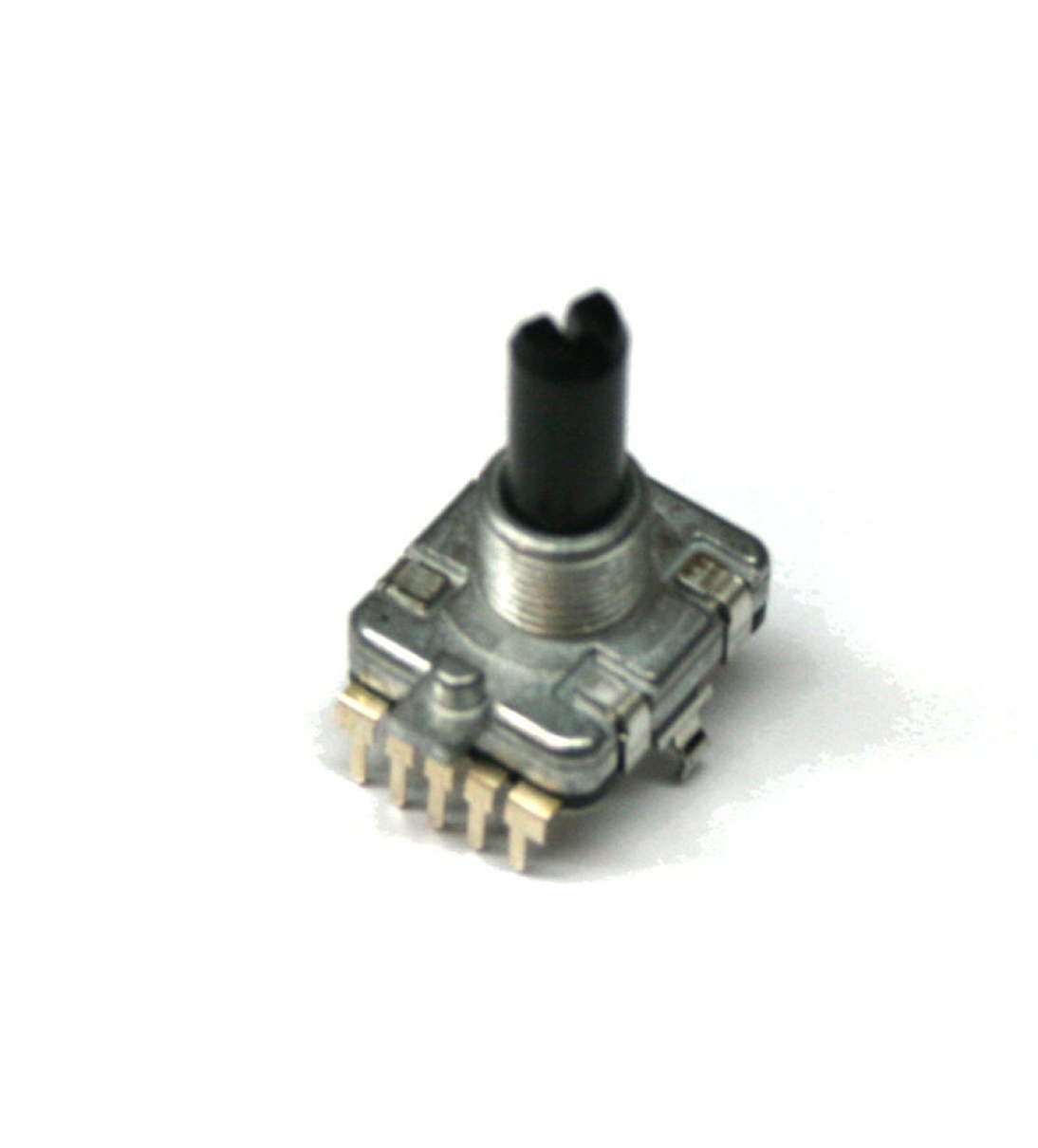 Encoder rotativo. Questo encoder dati sostitutivo ha un albero a D ed è il codice articolo Korg 500370005700