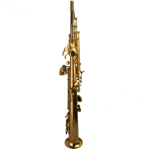 GV S2 SAX SOPRANO dritto fusto Fosforo/Bronzo raw chiavi laccate - BBRASS