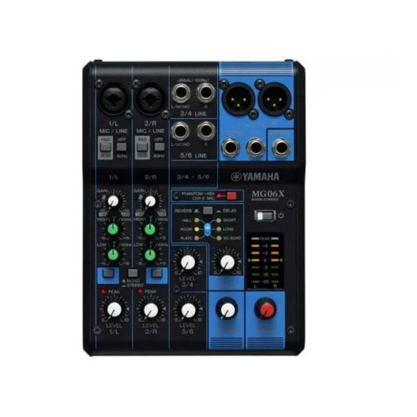 MG06X MIXER 6 CANALI CON ALIMENTAZIONE PHANTOM ED EFFETTI
