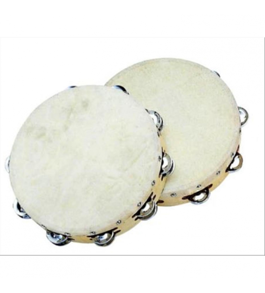 Tamburello con Pelle da 8" (20cm) con doppia fila di sonagli