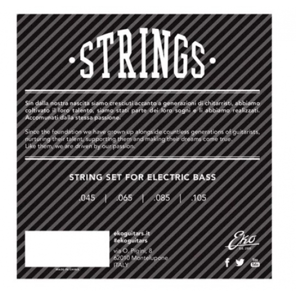 Electric Bass 4 Strings MUTA DI CORDE PER BASSO ELETTRICO - 045/105