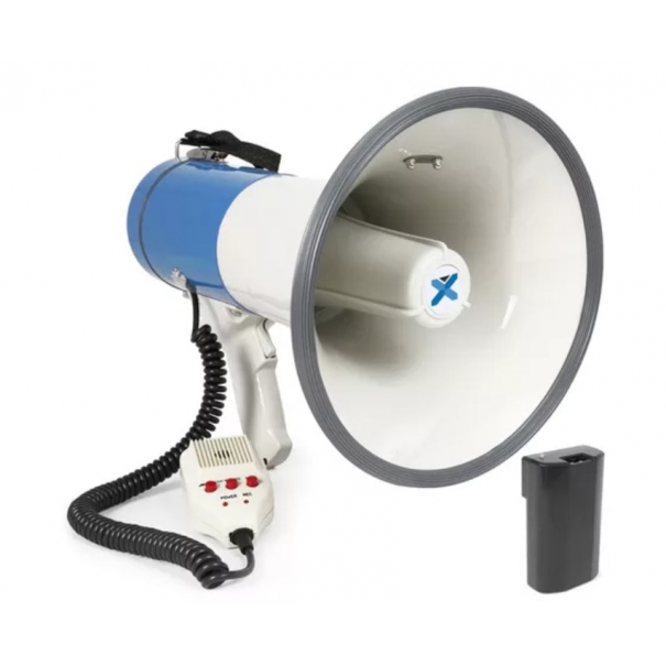 Potente megafono con porta USB e SD, batteria al litio, pannello di controllo MP3, amplificatore da 65W