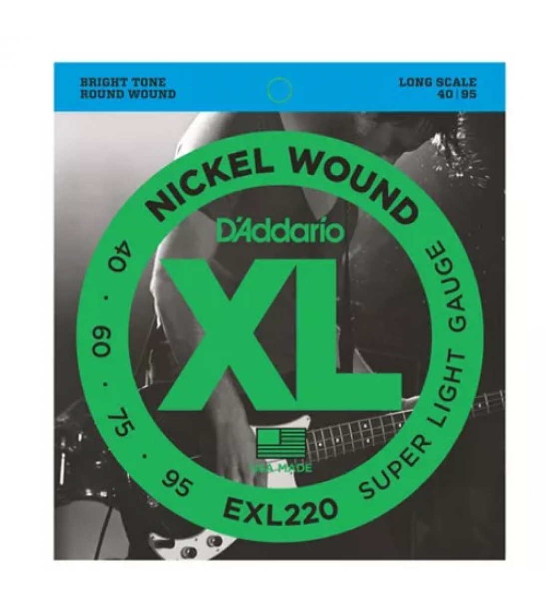 EXL220 Super Light CORDIERA PER BASSO ELETTRICO A SCALA LUNGA NICKEL WOUND - 040/095