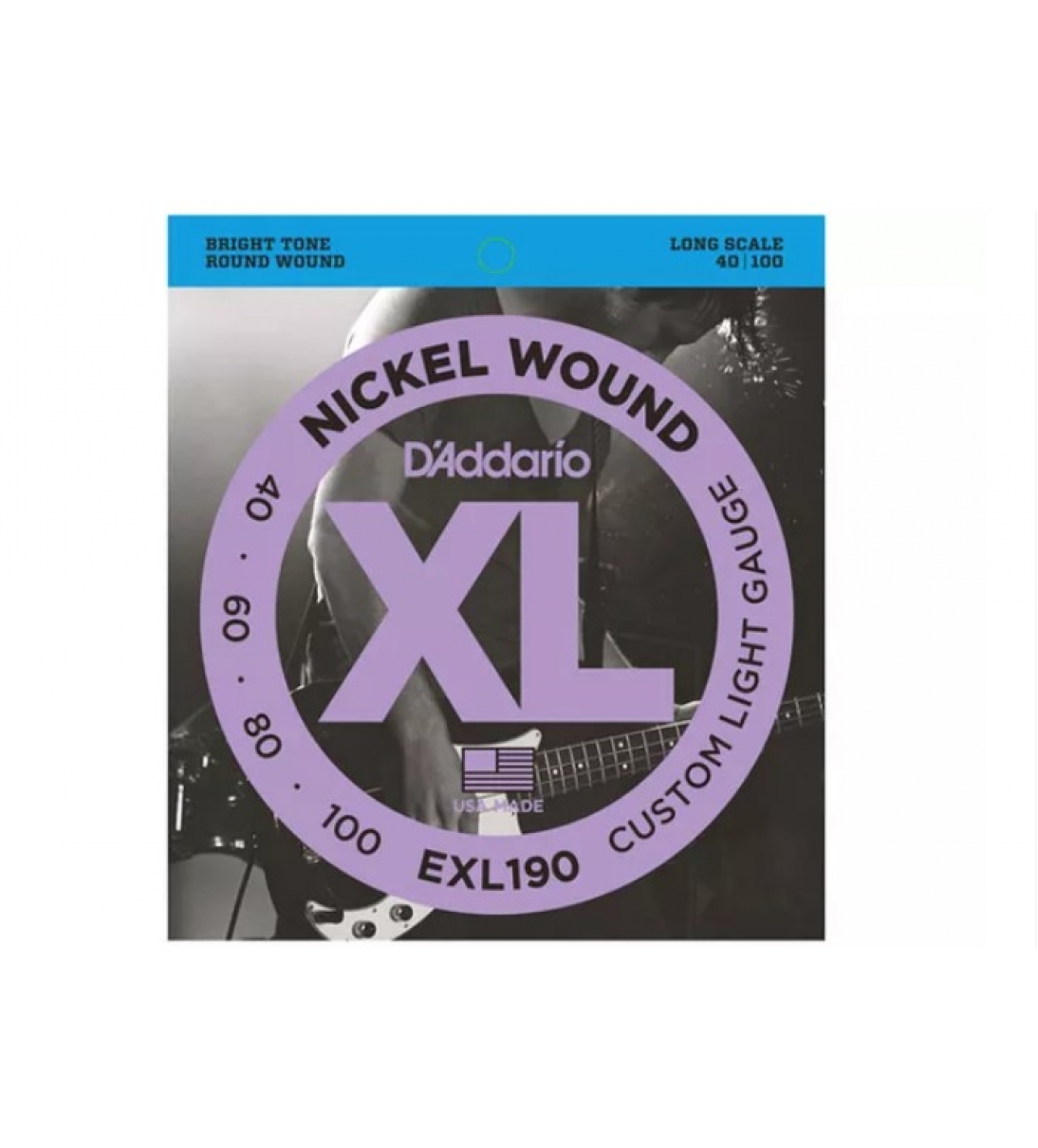 EXL190 Custom Light Gauge CORDIERA PER BASSO ELETTRICO CUSTOM LIGHT - 040/100