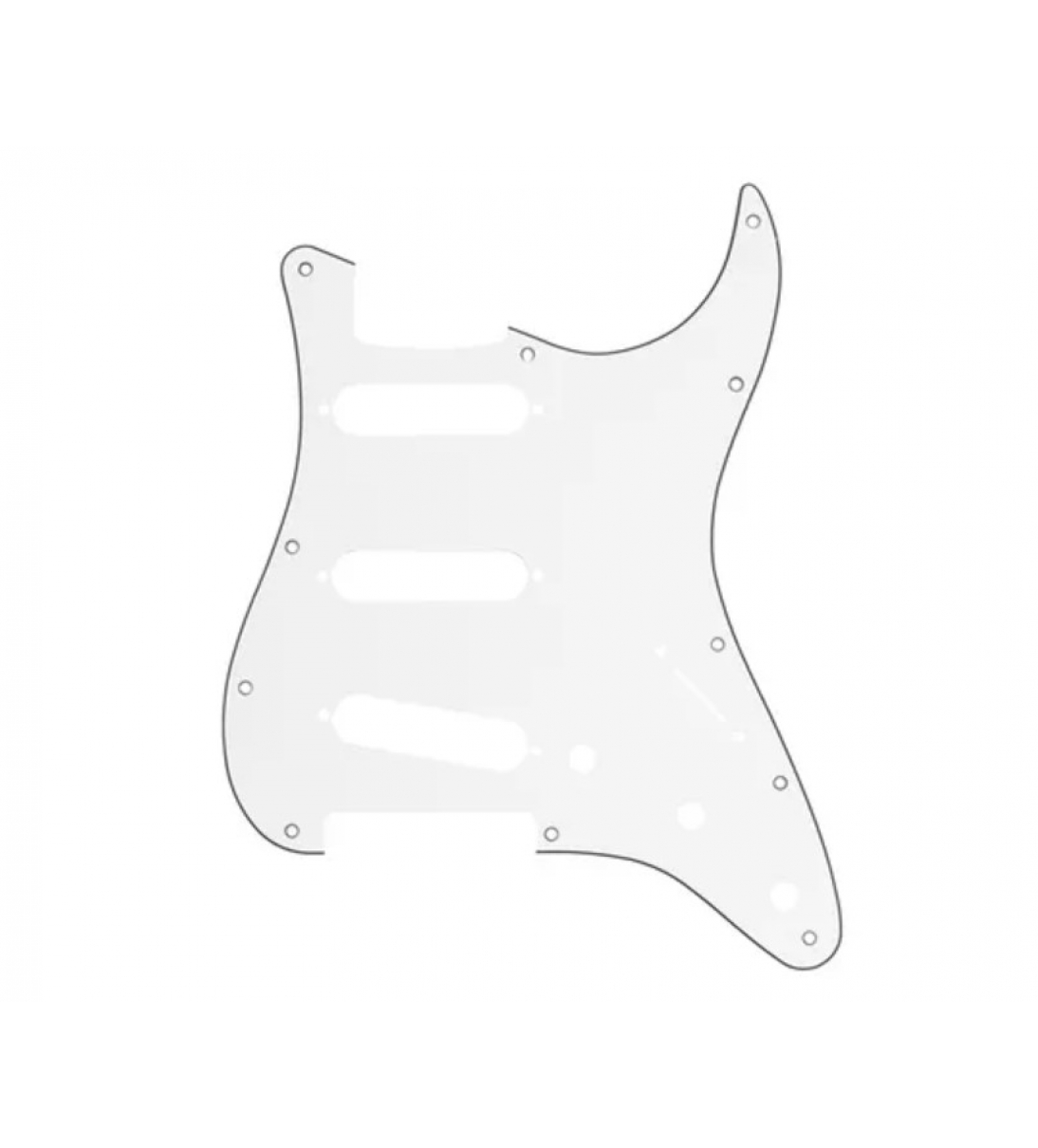 Strat Pickguard SSS Standard White