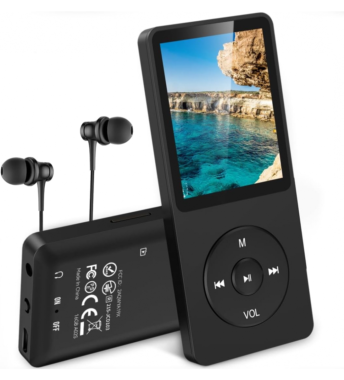 Lettore MP3 Classico 16 GB, Fino a 70 Ore di Autonomia, Schermo da 1,8 Pollici, Design Compatto e Portatile, Riproduzione Musicale HiFi Senza Perdite, Espandibile Fino a 128 GB con Scheda TF