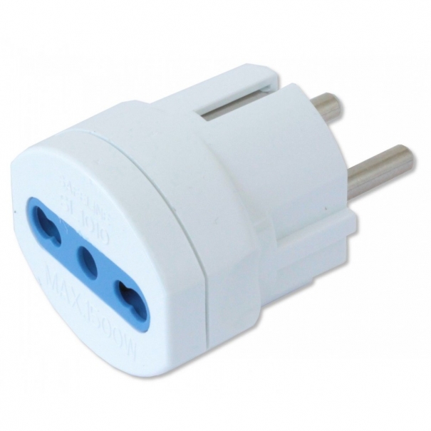 Adattatore spina Schuko a presa 10/16A Bianco [B006WB905]