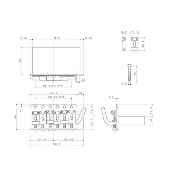 GE101T-CK PONTE TREMOLO COSMO BLACK