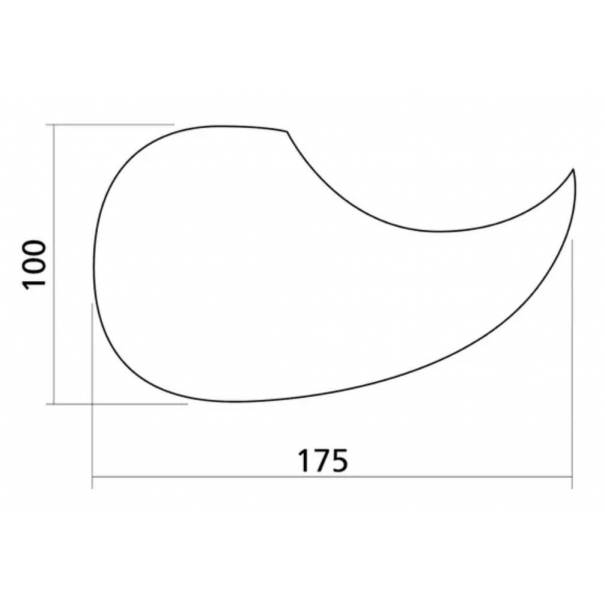 YELLOW PARTS EZ1111T Battipenna Chitarra Acustica Goccia [123988]