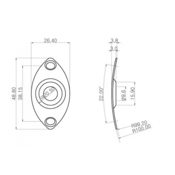 CJC CR Copri presaJack per Chitarra Elettrica