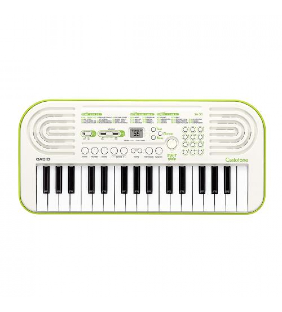 SA50 Tastiera Elettronica 32 Tasti (Bianca con fondo verde)