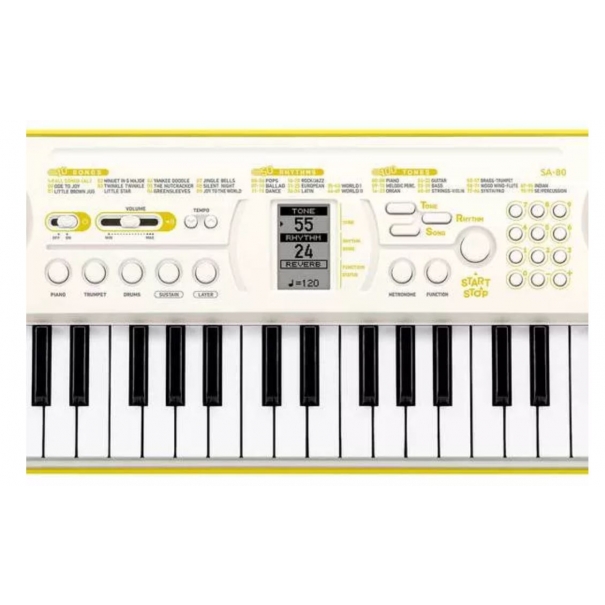 SA-80 tastiera 44 tasti mini bianca e giallo limone