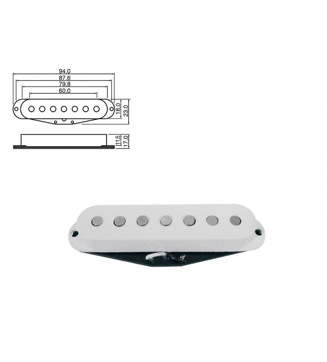 Pickup single coil per chitarra elettrica [PU-19-WH]