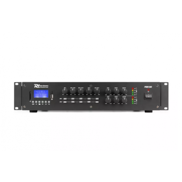 POWER DYNAMICS PRM 1202 100v 2-zone Matrix Amplifier 2x 120w