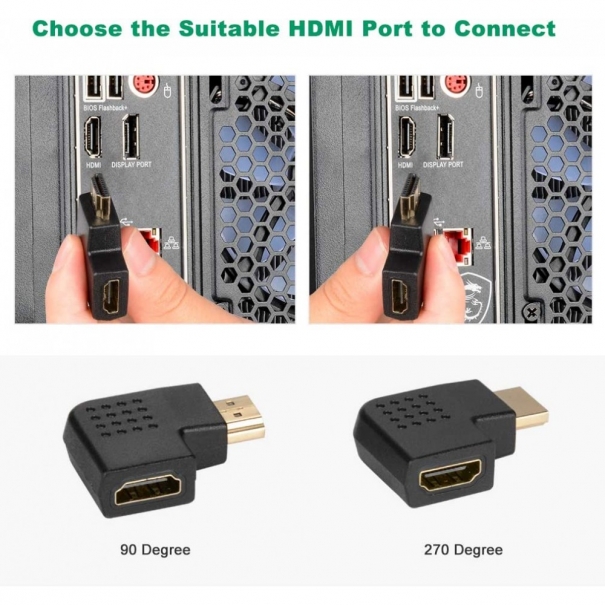 Adattatore HDMI angolato 270 gradi