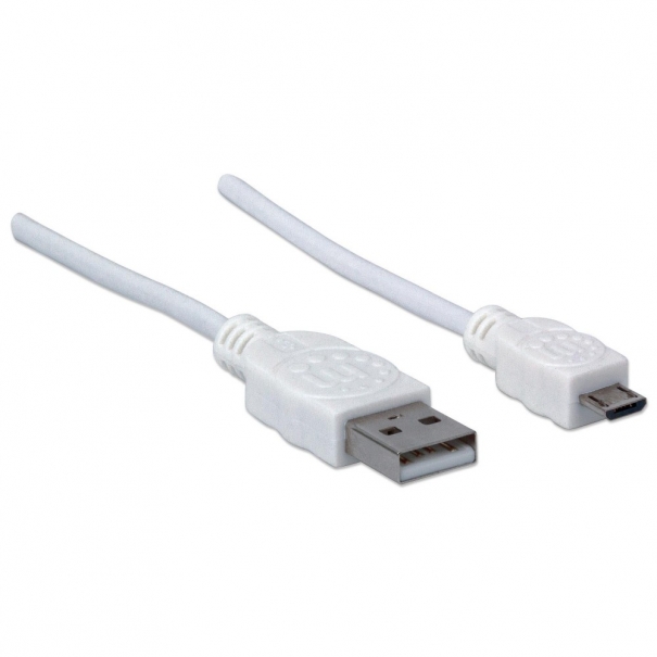 Cavo USB 2.0 A maschio/Micro B maschio 1,8m Bianco