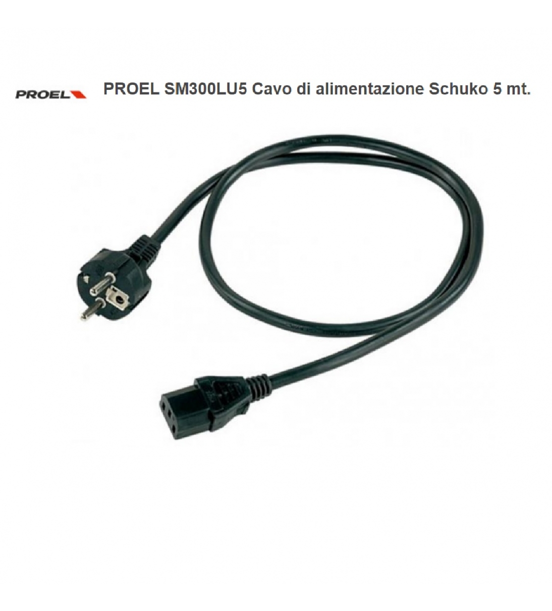 SM300LU5 Cavo di alimentazione Schuko 5 mt. - 80233