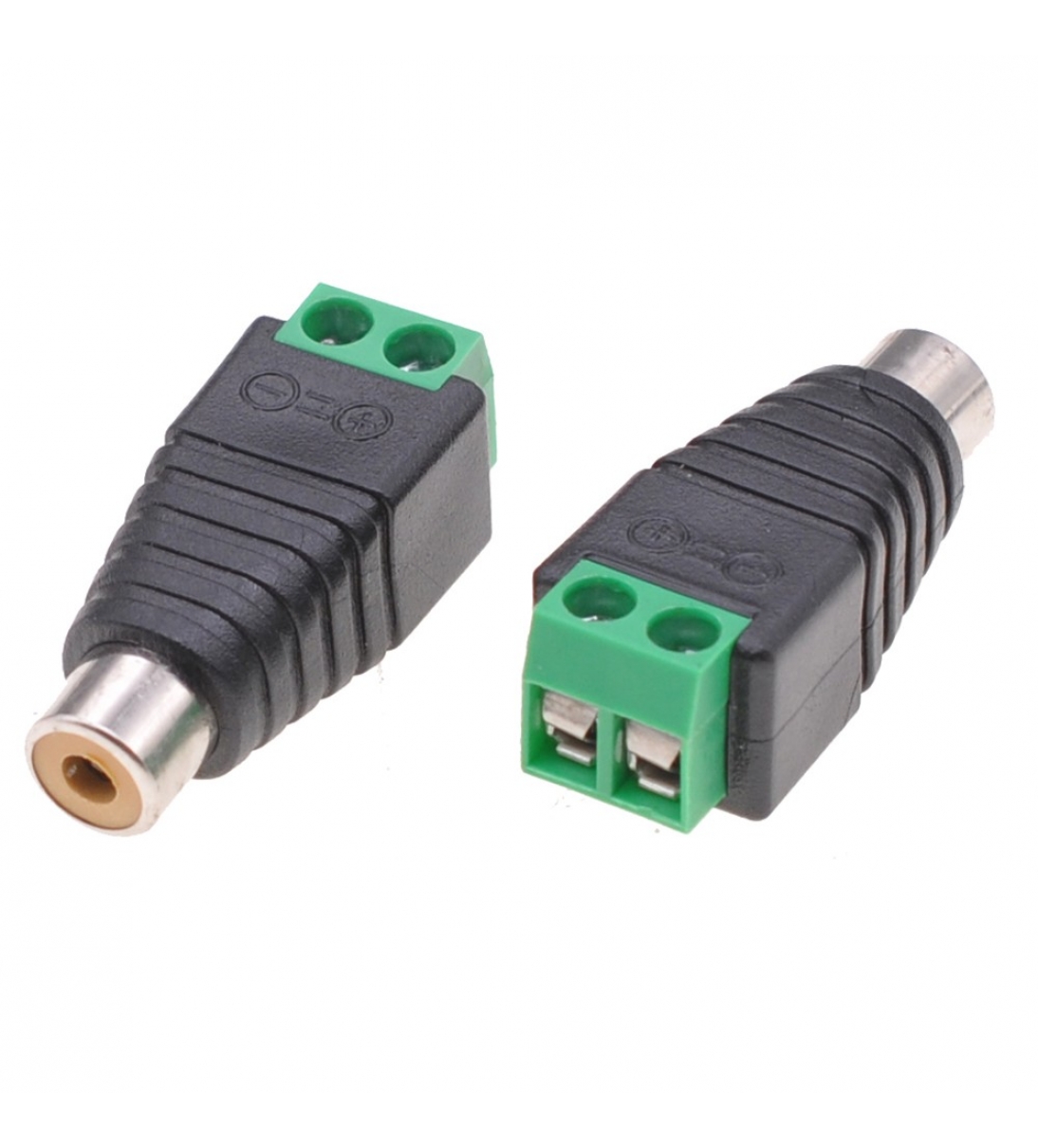 Adattatore Connettore Terminal Block 2-pin a RCA femmina [B006WB053]
