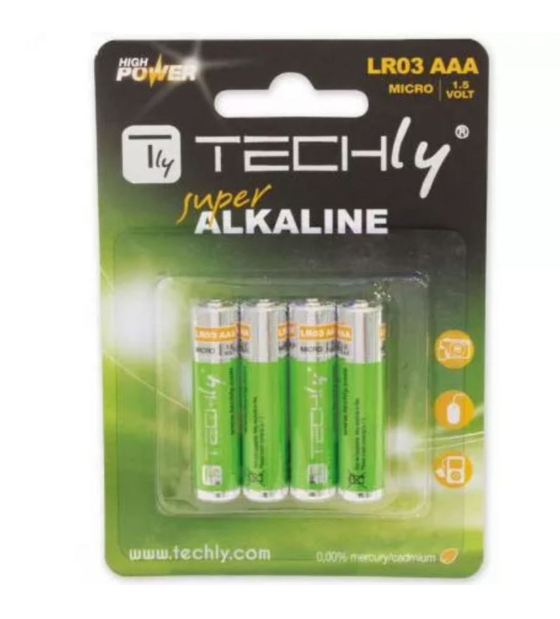 Blister 4 Batterie Mini Stilo AAA Alcaline LR03 1.5V