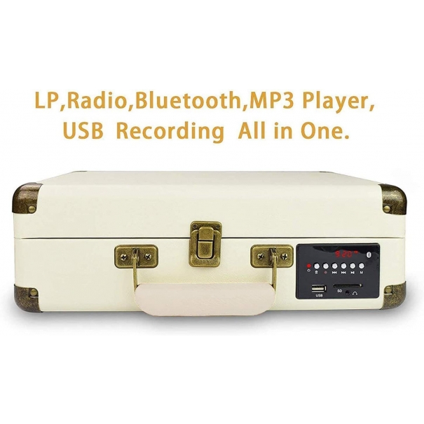 Bluetooth Vinile Giradischi, Portatile