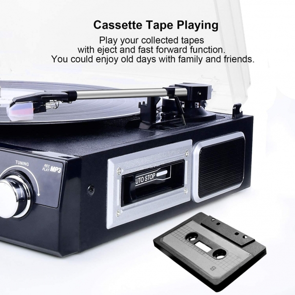 Giradischi Bluetooth giradischi in vinile con altoparlanti stereo integrati [B016AM167]