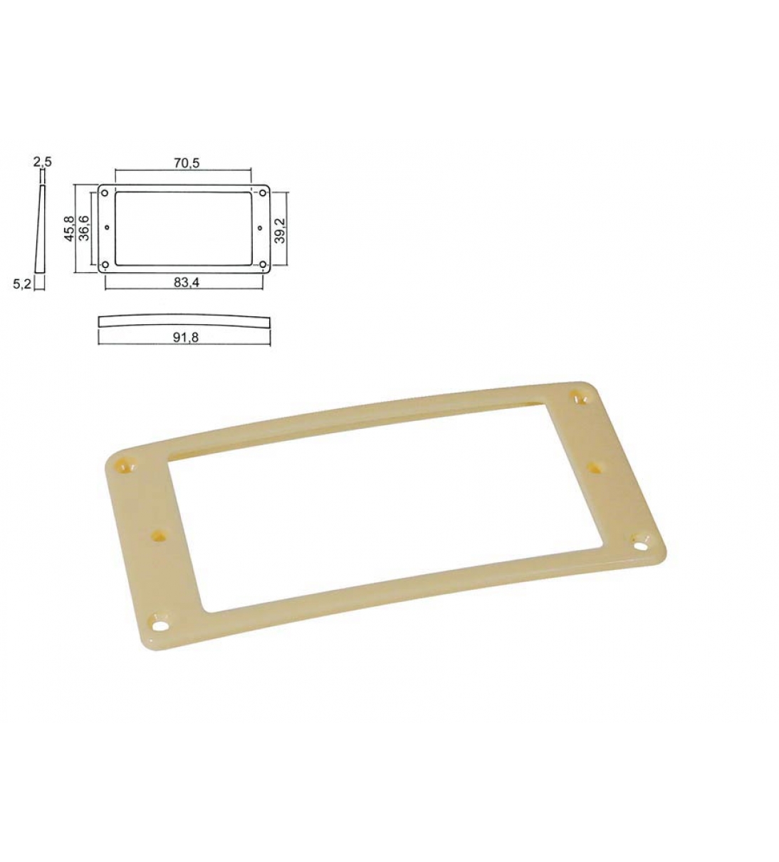 Cornice per pickup humbucker [HPR08SCR]