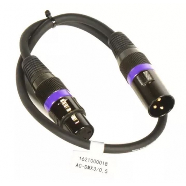 AC-DMX3/0,5 3p. XLR m / 3p. XLR f 0,5m DMX